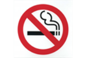 6" x 6" Universal no smoking symbol intended for indoor use.